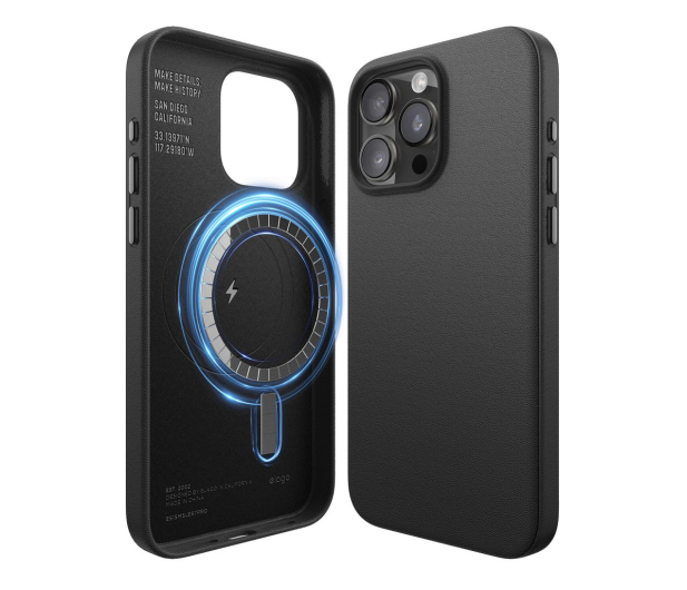 Elago Leather Case MagSafe do iPhone 15 Pro Max Black - 1235917 - zdjęcie